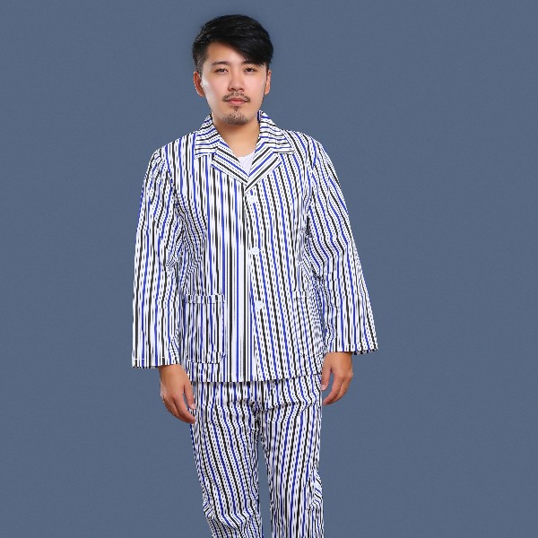 藍黑條紋病號服